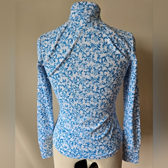 NWT Tommy Bahama Coral Reef Blue Textured Long Sleeve Golf Jacket Sz XS - Picture 8 of 8